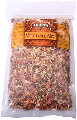 Vegetable Soup Mix by Its Delish, 1 lb (16 Oz Bag) | Dehydrated Mixed Vegetables, Dry Veggie Flakes Mix for Soups, Ramen Noodles, Rice, Beans Stew, Omelet - All Natural, Vegan & Kosher
