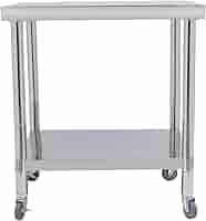 Tavolo Quadrato Impilabile In Acciaio Inox - 70x70 Cm, Modello U505, Per Interni Ed Esterni - Foto 5