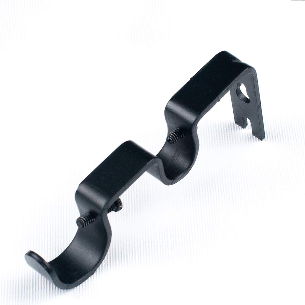 Nuoda 2 PCS Double Curtain Rod Bracket,Wall Bracket,Heavy Duty Vintage Curtain Rod Holder for 1
