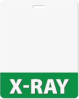 X-RAY Green Badge Buddy (Horizontal Oversized) - Double Sided Backer Card - Durable and Water Resistant Great for Nurses in Schools, Hospitals, Correctional Facilities
