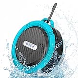 Waterproof Bluetooth Speaker, Bluetooth Speaker for Shower with Loud HD Sound, Shower Speakers Bluetooth Wireless with Suction Cup & Sturdy Hook for Home, Bathroom, Pool, Biking, Outdoor