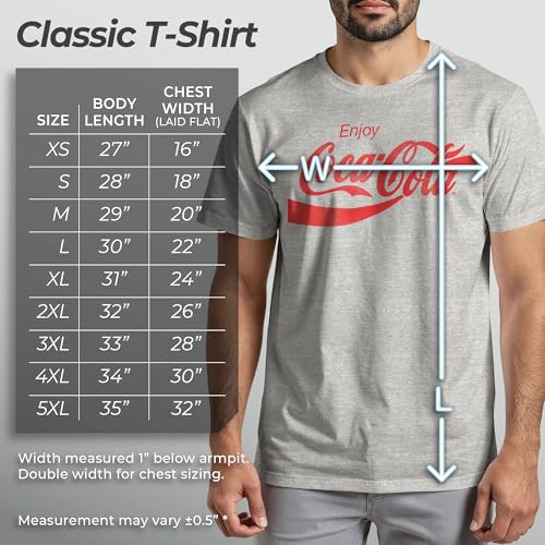 Coca-Cola Men's Eighties Coke Short Sleeve T-Shirt Heather, Charcoal Heather, Large by Coca-Cola - Used condition - Image 2