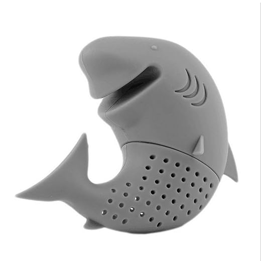 Shark Tea Infuser | Kreativer Loseblatt-Diffusor | Niedlicher Teefilter in Tierform, Neuheit Teesieb, Silikon-Tee-Ei, perfekt zum Aufbrühen von losem Tee zu Hause