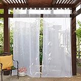 GEEIGNET AUCH FÜR OUTDOOR: Spezielle Materialbehandlung macht den Voile Vorhang wasserabweisend und Mehltau beständig. Diese eignen sich perfekt für den Außenbereich (z. B. Garten/Balkon/Terrasse).