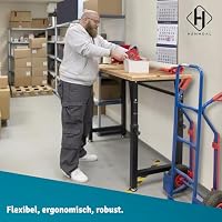 HEMMDAL Werkbank 3-stufig höhenverstellbar | 135x105x60 cm | 200 kg – Ansicht 5
