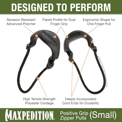 Maxpedition Small Zipper Pulls (6 Pack), Black