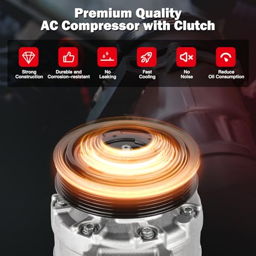 Image of Air Conditioning Compressor for Volkswagen Beetle GTI CC Passat Eos Tiguan