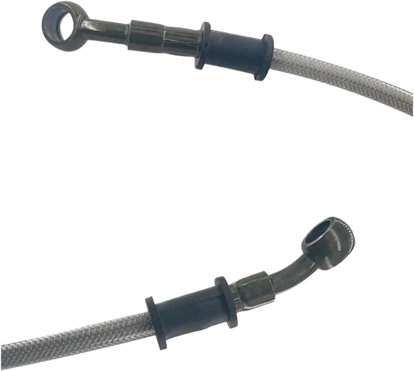 Moto Brake Hose Motorcycle Hydraulic Braided Line Fluid Oil Tube ATV 120cm(Silver 120cm)