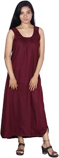 Rylie Women's Cotton Fabric Long Nighty Slip/Chemise Slip-Cotton Full Length Camisole for Women - Long Innerwear Petticoa... Price In India