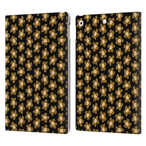 Housse iPad 10.2 Ninola Or Noir Floral pour travailler au café