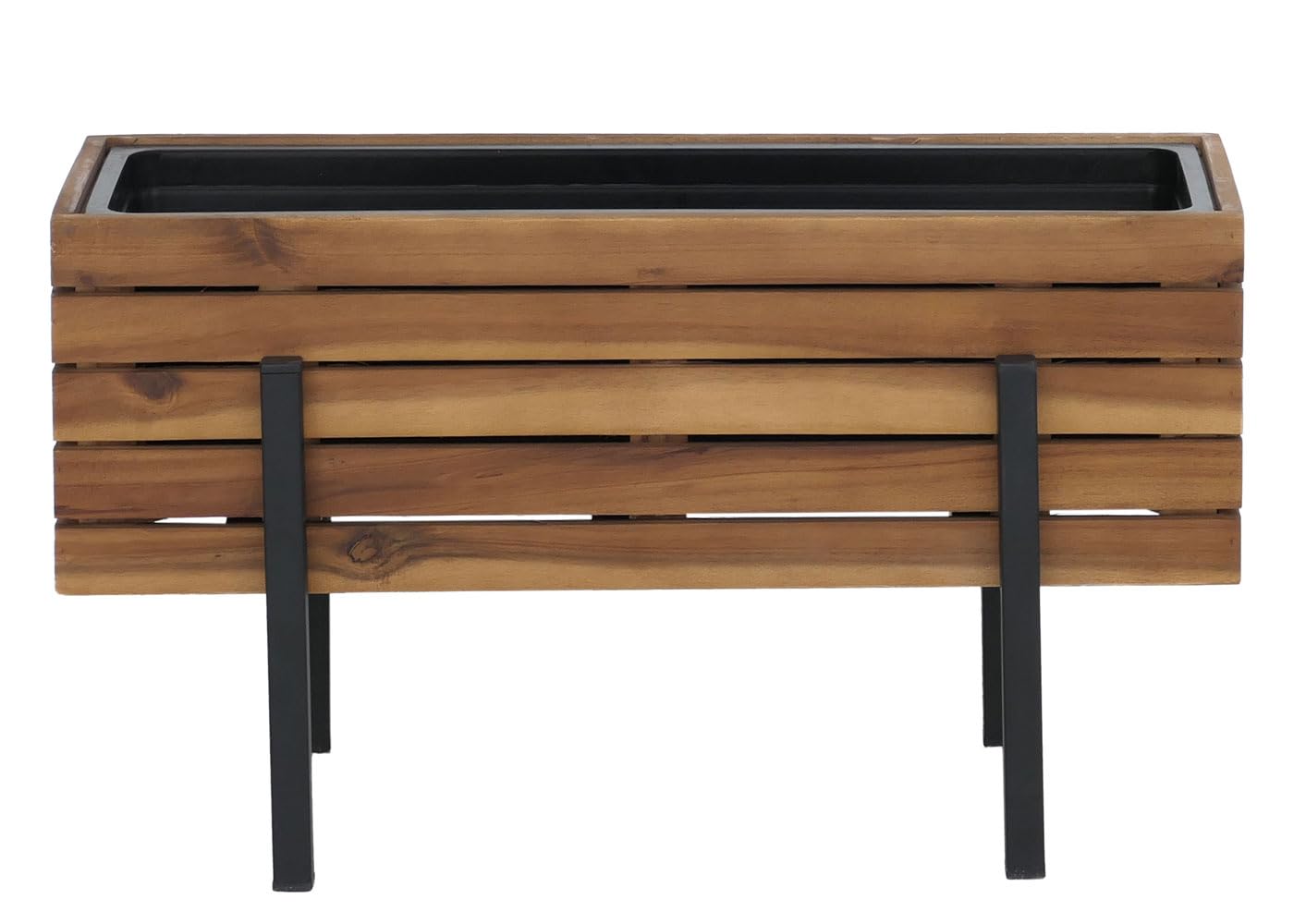 Mendler Pflanzkasten HWC-P88 35x62x26cm Akazie - braun | Blumen-/Pflanzkübel, Blumenkasten, In-/Outdoor, Holz
