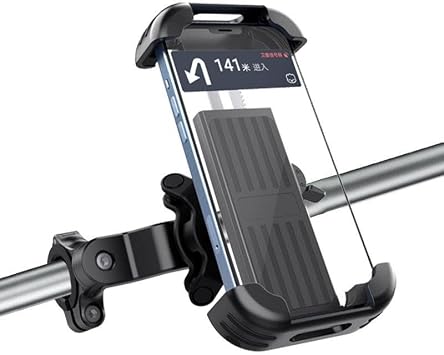 Coverzone Motosiklet Dikiz Aynası Telefon Tutucu – Anti Titreşimli, Tek Elle Kilitleme, 360° Döner, 4.7–7.2 inç Uyumlu, 10–14 mm Ayna Bağlantı Aparatlı | ZR1042