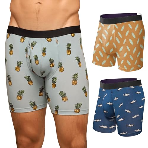 MeUndies Mens Boxer Briefs with Fly 6 Inseam UltraModal 3-Pack
