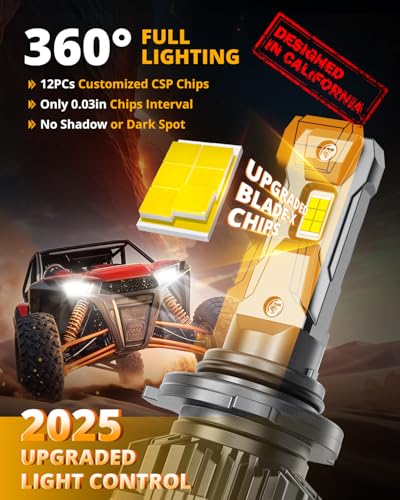 Image of Auxbeam 9006 HB3 Fog Light, F22 Series 9006 Powersports, 6500K 110W 24000LM 700% Brighter 9006 Light For UTV ATV Offroad Vehicles