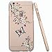 iPhone 6 Plus Case,iPhone 6S Plus Case Hundromi iPhone 6 6S Plus Plastic [Scratch-Resistant] Translucent Hard Back Case Cover for iPhone 6 Plus/iPhone 6S Plus(Floral Butterfly)