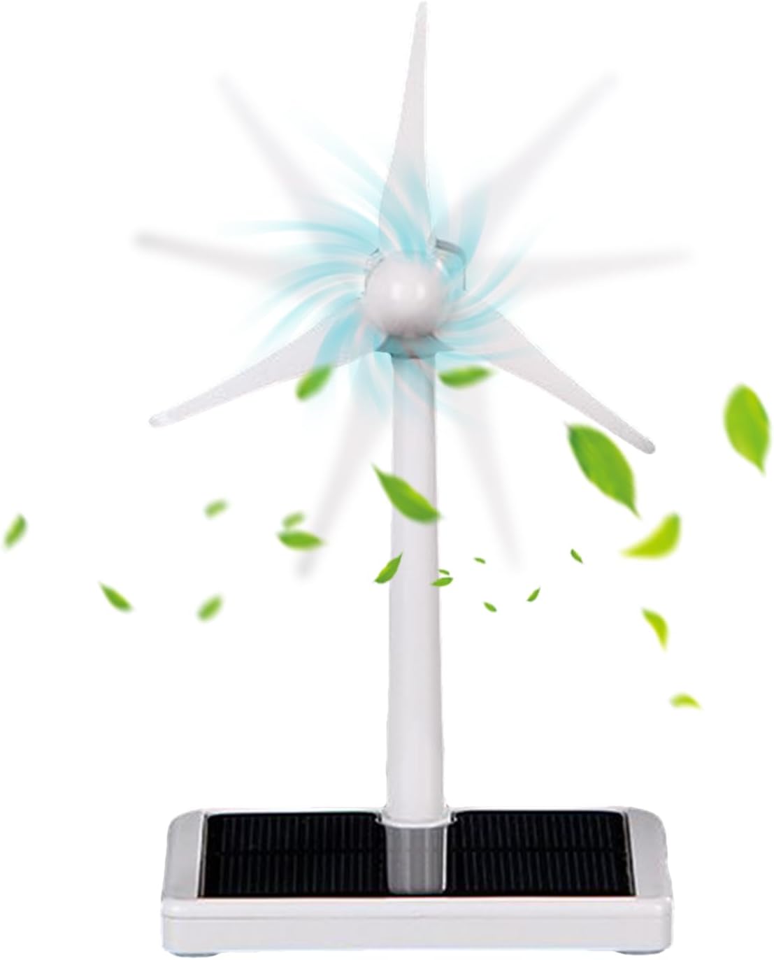 Mini Solar Energy Wind Mill – Scientific Wind Power Experiment Toy | DIY Renewable Energy Learning Aid Prop | Creative Decorative Desktop Garden Item for Physics Education Kids Adults