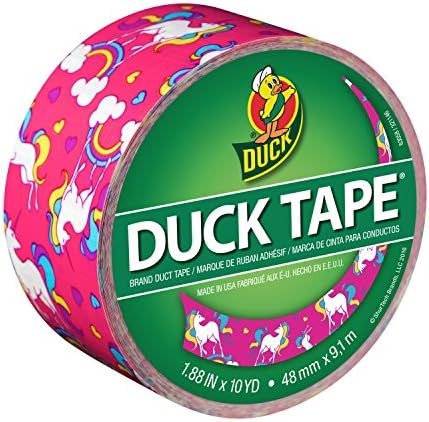 Duck Brand 284567 Printed Duct Tape, Single Roll, Unicorn