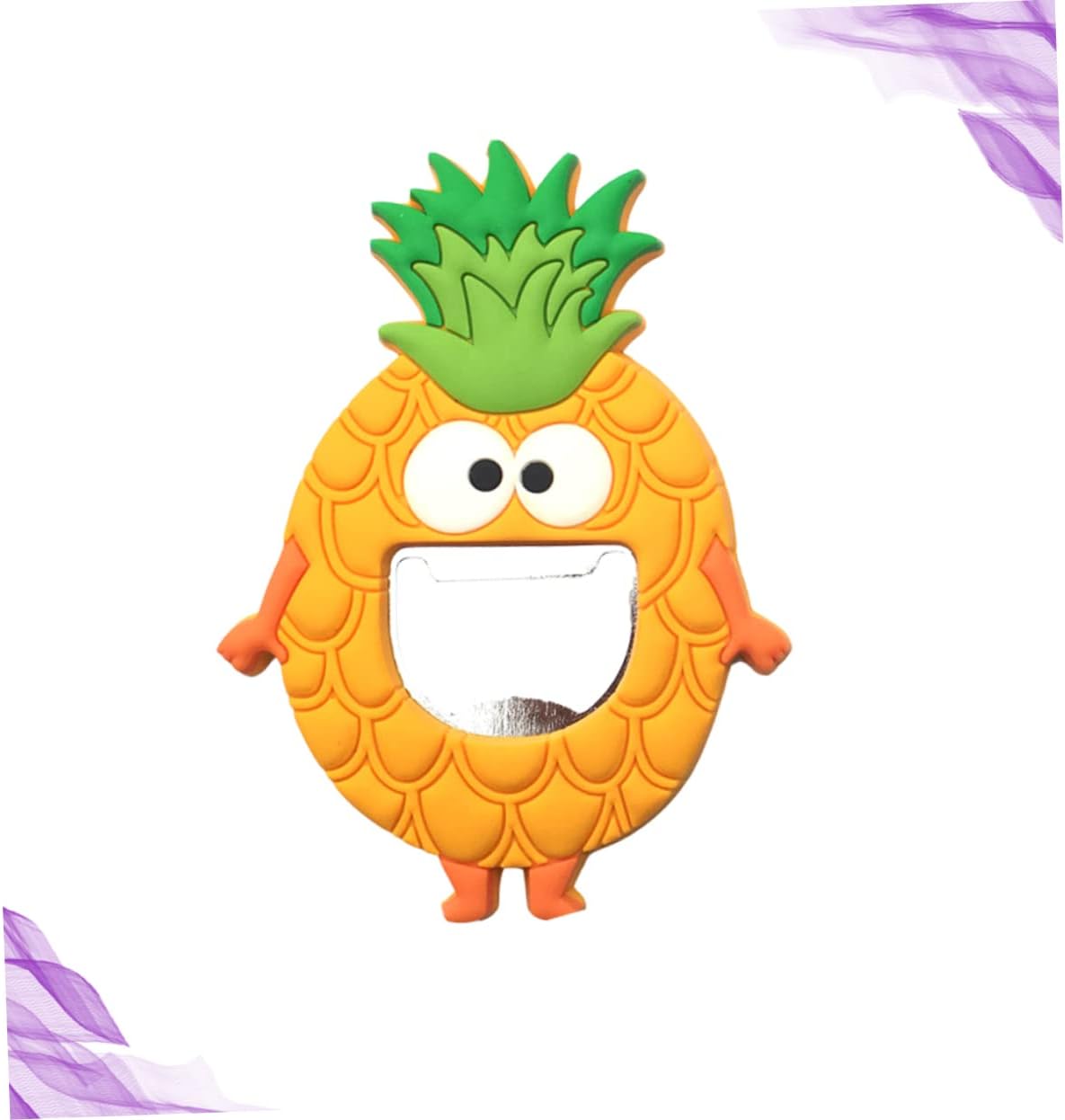 2 Pcs Beer Can Opener Beer Bottle Opener Fruit Stickers Fruit Fridge Sticker Bottle Cap Opener Bar Bottle Opener Hawaiian Refrigerator Decals Pineapple Bottle Opener Cartoon Magnet