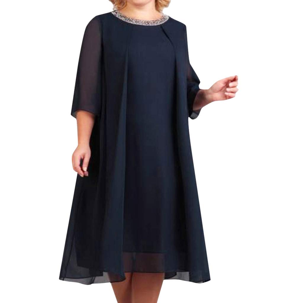 Admay Vestidos para mujer, vestido bohemio, elegante, verano, sexy, playa, cóctel, señoras, pantalones cortos, para mujer, vestido de mujer, talla grande, vestido negro