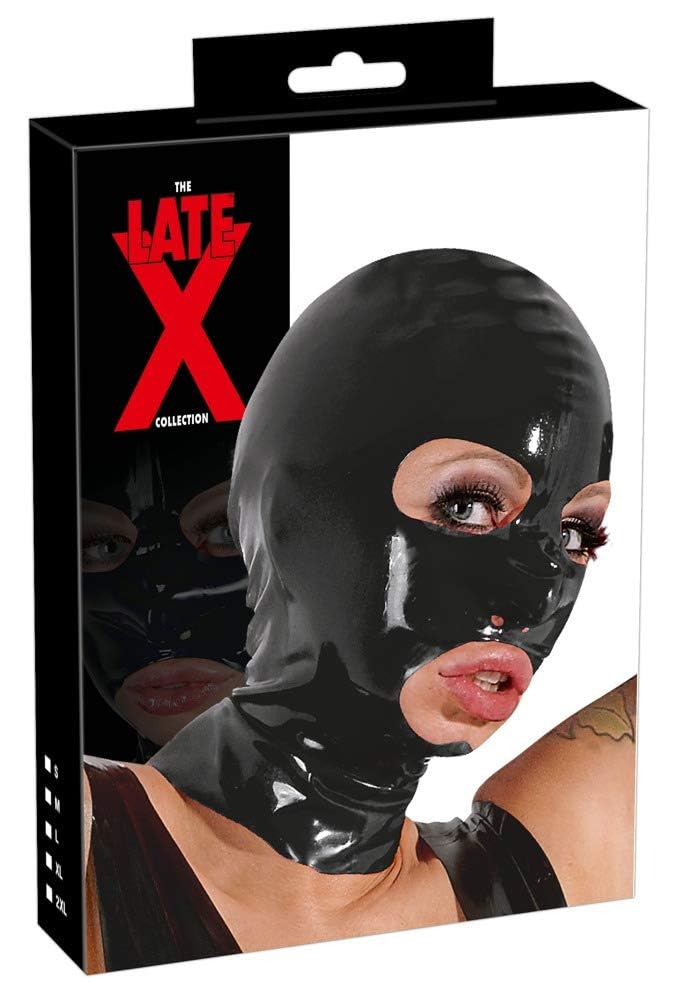 Latex Late X Maschera per la testa in lattice Nero