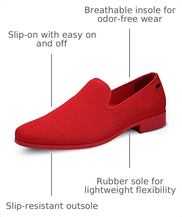 Image of ALLY UNION MAKE FORCE Mens Loafers Dress Slip on Party Wedding Penny Smoking Shoes