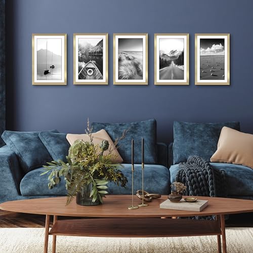 Americanflat Bilderrahmen mit poliertem Plexiglas, 28,9 x 43,2 cm, 5 Stück, Verwendung als 22,9 x 38,2 cm Rahmen mit Passepartout oder 28… – Ansicht 5