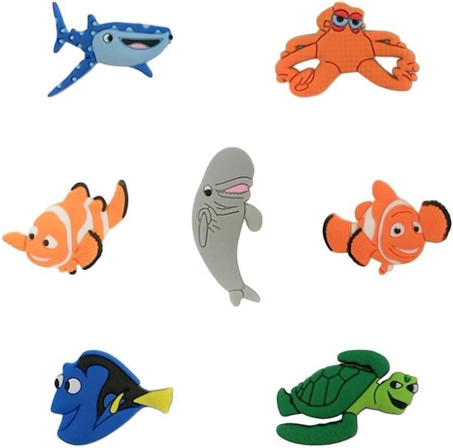 Finding Cartoon Nemo Characters Set of 7 Fridge Magnets