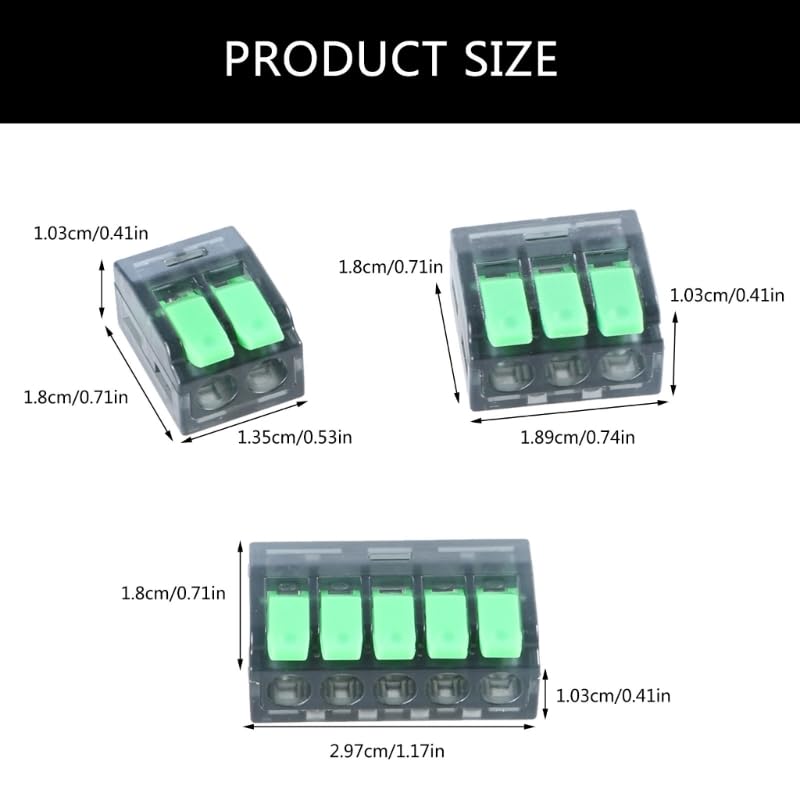 75Pcs Wire Connector Fast Connection Terminals Quickly Cable Splicing Terminals VUQLDHAYZ