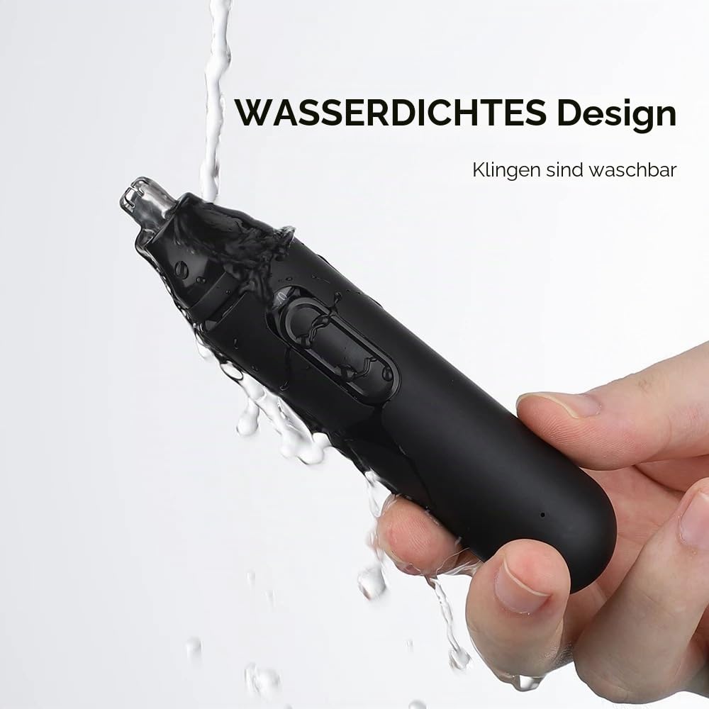 Snapbuy nasenhaartrimmer snappy Ohr- und Nasenhaartrimmer für Männer und Frauen/Schmerzfreies Entfernen der Nasenhaaren/Zweischneidiger Trimmer aus Stahl/Leicht zu reinigen snapbuy(Schwarz)