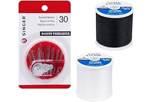 Coats & Clark Dual Duty All-Purpose Thread Spool Bundle with Needles