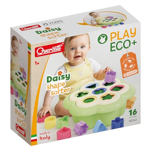 Quercetti Daisy Shape Sorter Eco trieur de formes pour l'éveil des bébés