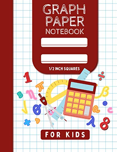 Graph Paper Notebook For Kids: Primary Graph Paper Notebook Quad Ruled: 2 squares per inch Graph Paper Composition Notebook/Grid Paper Notebook 100 Sheets (Large, 8.5 " x 11 ")
