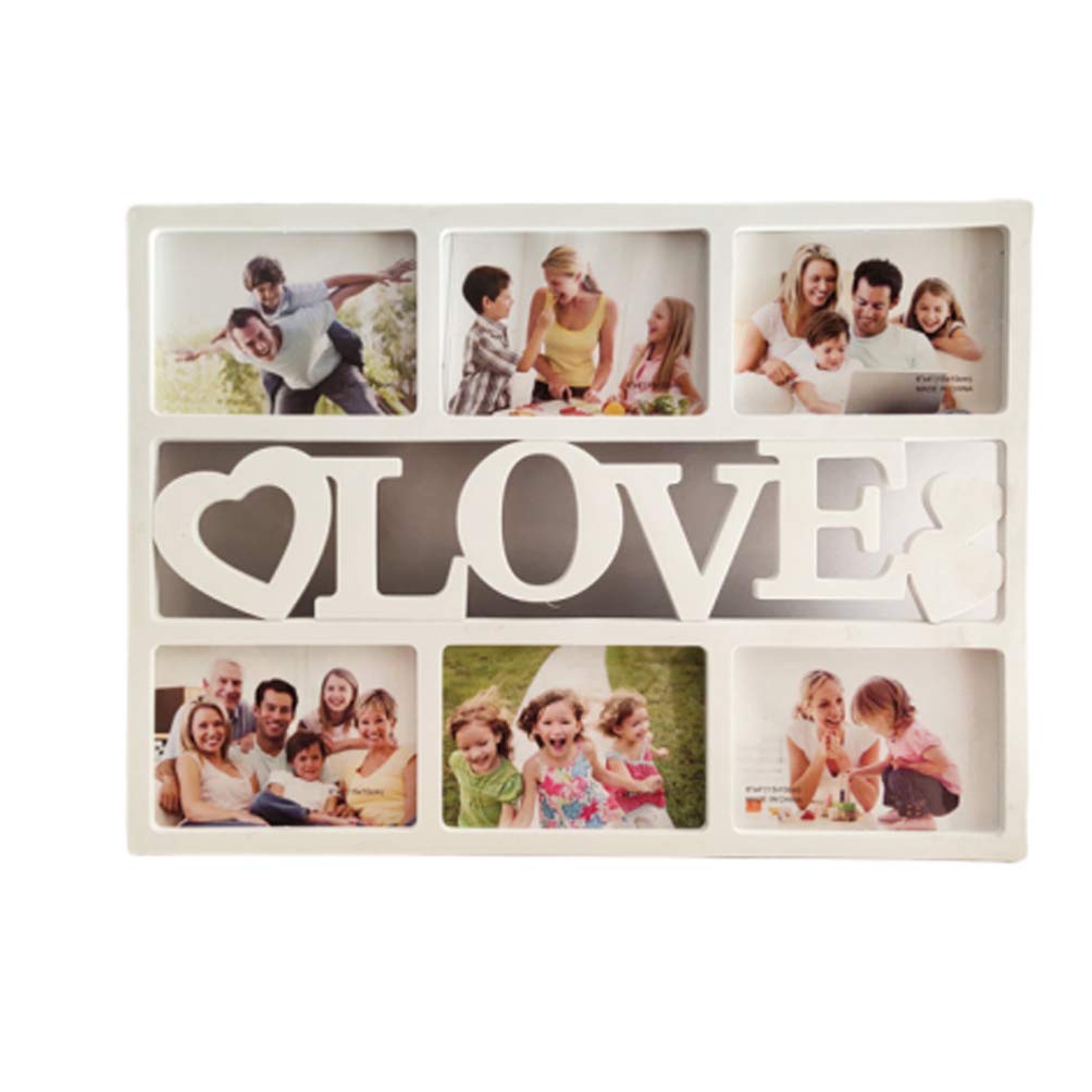 Vicasky White Decorative Photo Frame For Family Plastic Material Collage Style Use As Wall Collage Picture Frame To Display Multiple Family Photos