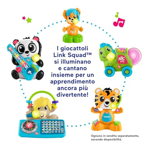 Fisher-Price Animal Band - Gina la Pandina Lernen Sie Zählen, interaktiver Lernpanda mit 10 Tasten und 70 Songs, Licht, Tönen und Mikrofon… – Ansicht 5
