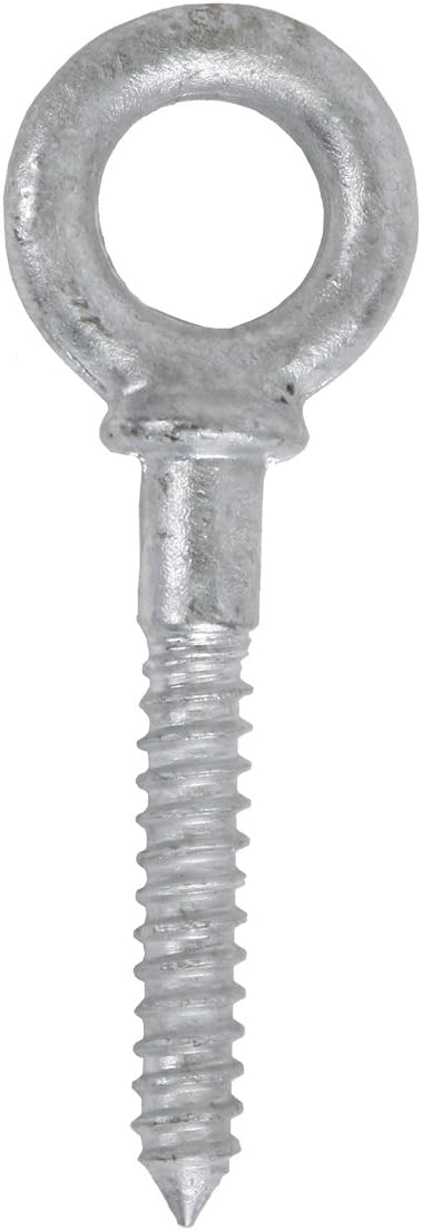 Koch Forged Screw Eyebolt Shoulder, Galvanized, 5/8 X 4