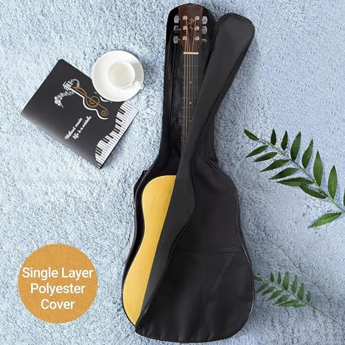 Image of TECHBLAZE Acoustic Guitar Bag Foam Padded Guitar Bag for 38, 39, 40, 41 inch Guitars Cover Bag for Yamaha Pacifica Kadence Juarez and All Acoustic Guitars - Black