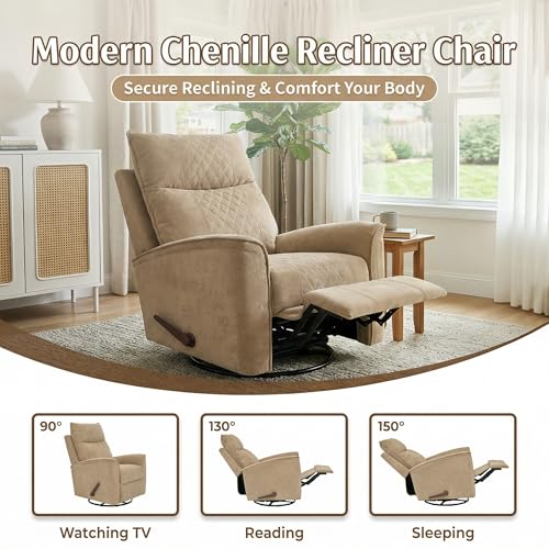 Sillón Plegable Chenille Marrón miniatura 3