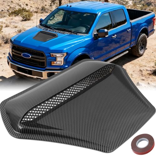 Image of DREAMOTOR Hood Scoops For Cars, Universal Hood Scoop Vents, Automotive Hood Scoops for Trucks Compatible with F150 F250 F350 Dodge Ram 1500 2500 Toyota Tundra GMC Sierra 1500 2500 Jeep Wrangler