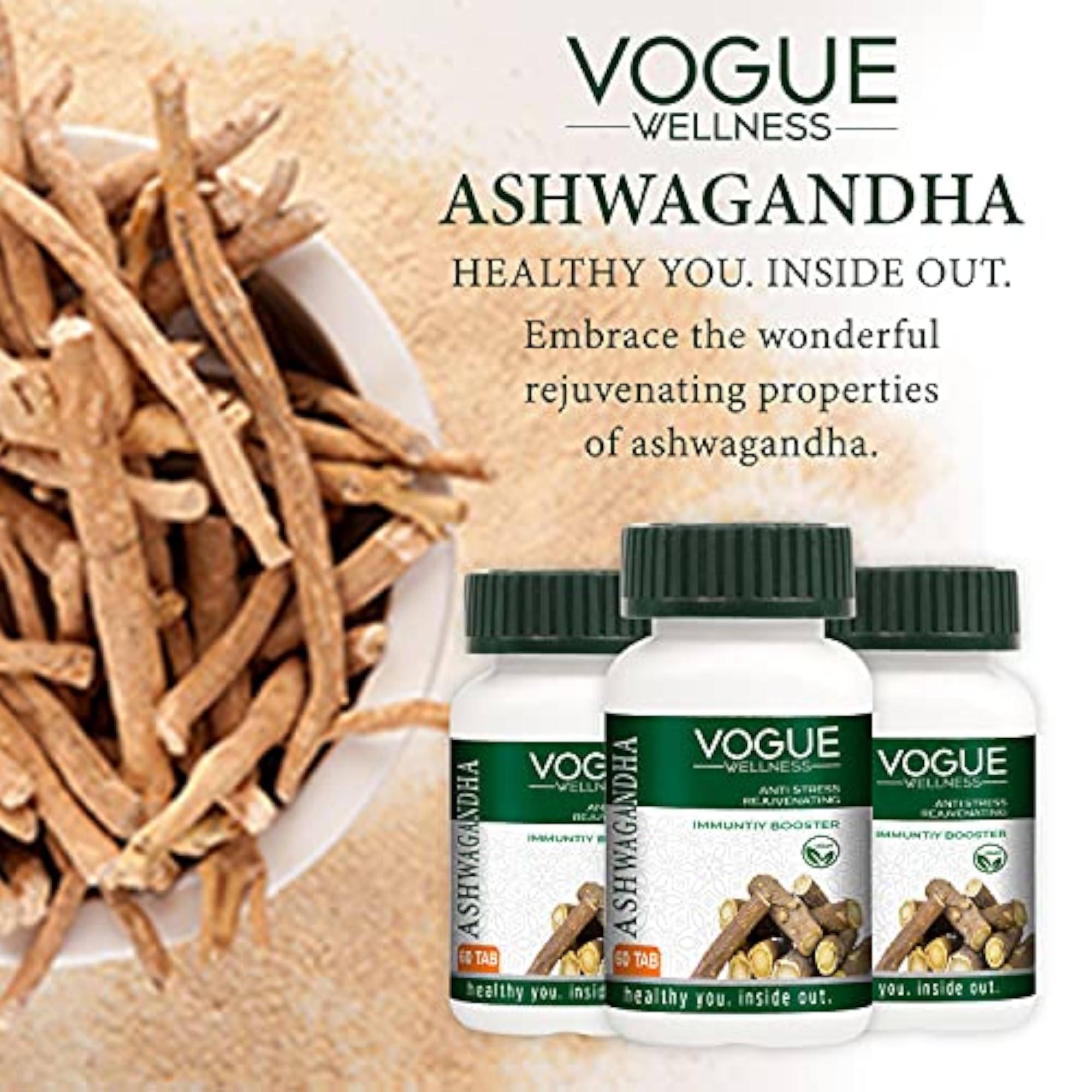 Vogue Wellness Ashwagandha Tablets 60 Tablets