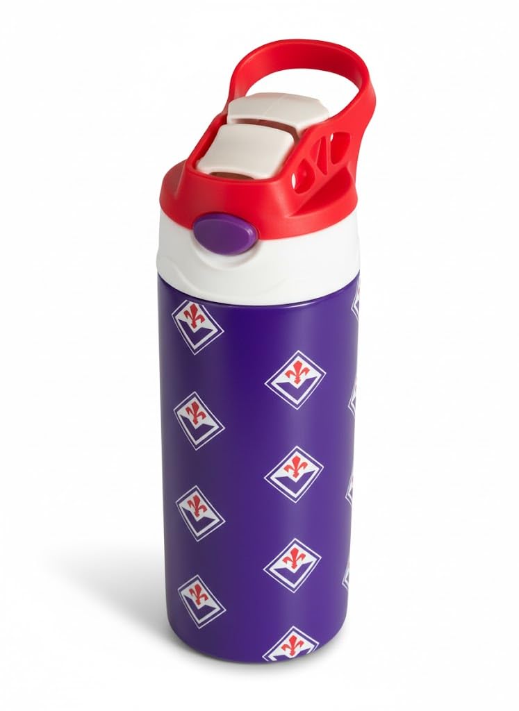 Only4fan S.r.l. ACF Fiorentina Borraccia Termica Acciaio doppia parete 350 ml Prodotto Ufficiale