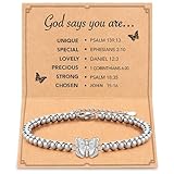 Tarsus Christian Gifts for Women, Butterfly Bracelet Gifts for Women, Birthday Inspirational Religious Christmas Spiritual Jewelry Christian Gifts for Women Her