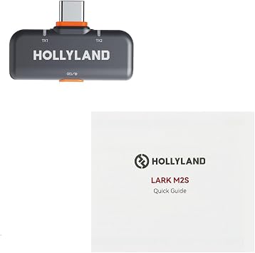 Hollyland Lark M2S USB-C 2.4 GHz Wireless Receiver for Mobile Devices, Space Gray
