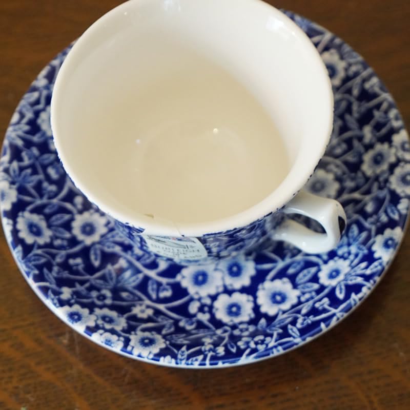Amazon | Burleigh バーレイ社 ブルーキャリコ カップ&ソーサー 220ml 