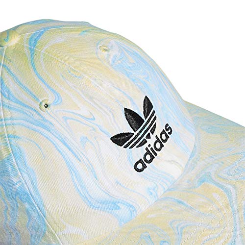 Adidas Originals Men's Relaxed Fit Strapback Hat-Discontinued, Ambient Sky Blue/Pulse Yellow, One Size #TOP2