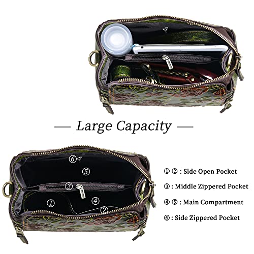 Image of LETEULO Crossbody Bag for Women Top Handle Tote Purses Vintage Satchels Handbag