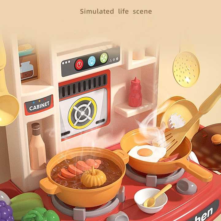 Image of Kitchen Set Toy for Kids, Orange 51 * 35 * 16 Cm