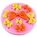 Mujiang 8 Mini Bows Fondant Mold Silicone Sugar Craft Cake Decorating Molds