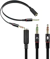 Cabo Adaptador Fone Microfone Pino P2 Macho X P3 Fêmea 18CM