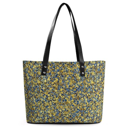 PU Leather Shoulder Bag for Women, Tote Bags Large Handbag Fall Travel Clutch for Picnic