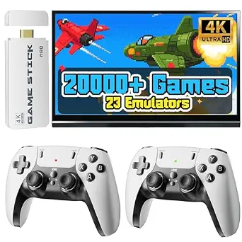 2026 Upgraded Retro Gaming Console Stick with 20,000+ Games, 23 Emulators, and 4K HDMI Output